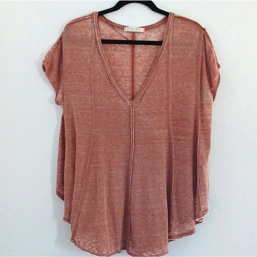 EUC Free People Sammie Burnout Oversized T-Shirt
Tunic Top in Washed Brown - Picture 3 of 13